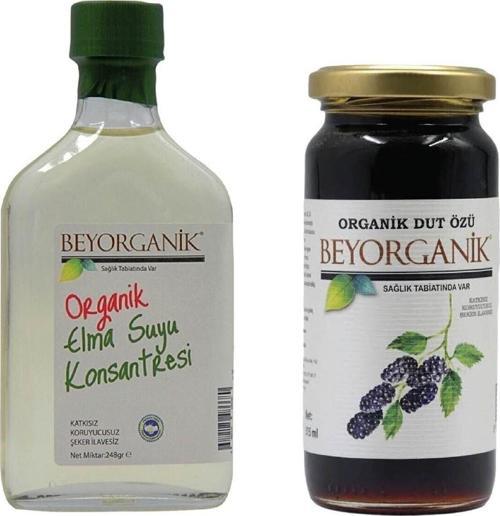 Beyoganik Organik Elma Suyu Konsantresi 248 Gr - Organik Dut Özü 315 Ml