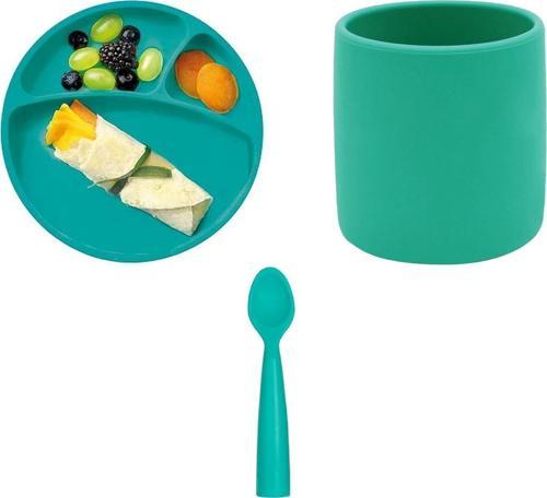 Porsiyon Tabak+Bardak+Nam Nam Kaşık 3'Lü Set