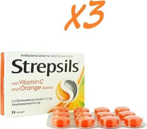 _C Vitaminli Portakal Aromalı 24 Pastil - 3 Kutu