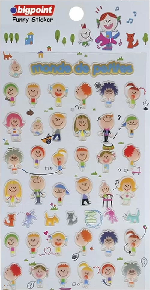 Sticker Kabartmalı Çocuklar