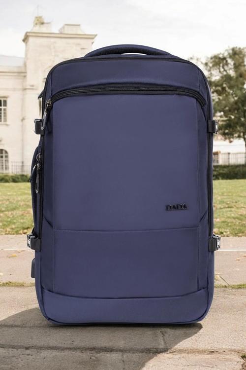 Lacivert Su Geçirmez Oxford Kumaş Ortopedik Laptop Sırt Çantası