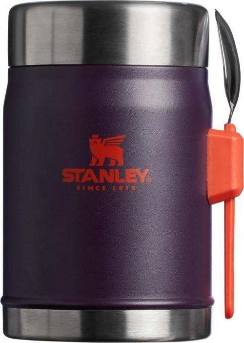 Classic Paslanmaz Çelik Mor Yemek Termosu Kaşıklı 0.40L
