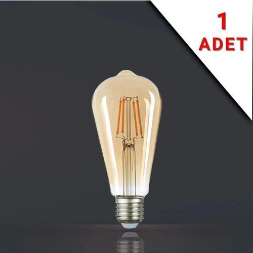 Led Filamanlı E27 Rustik Ampul 4 Watt Gün Işığı St64 1 adet