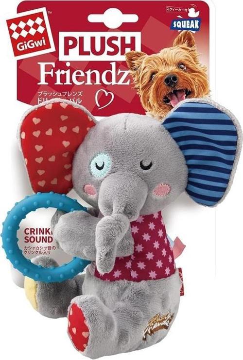 8564 Plush Friendz Sesli Fil Peluş Çiğneme Halkalı Köpek Oyuncağı