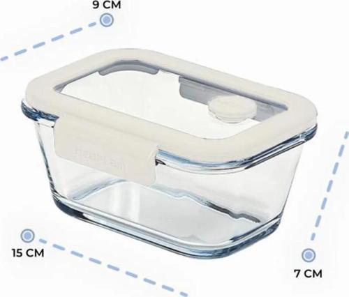 Fika Glace Vakumlu Cam Saklama Kabı  460 ML Bej