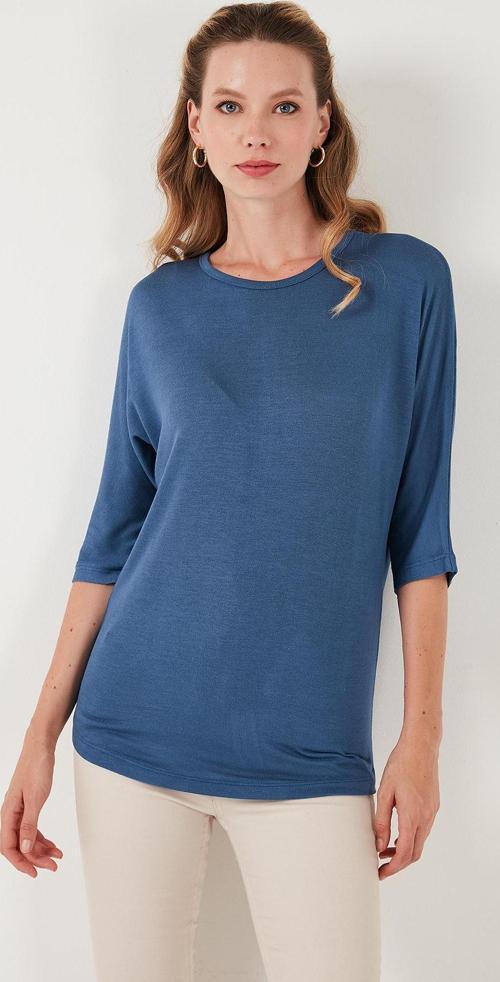Truvakar Kol Bisiklet Yaka Basic Pamuklu Bayan Bluz 5863589 İNDİGO