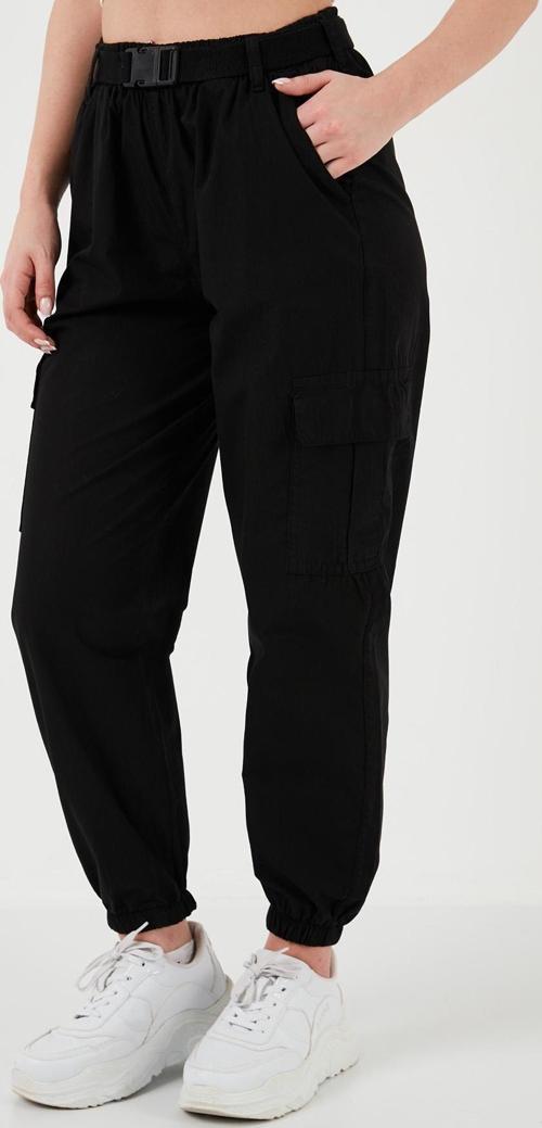 Pamuklu Regular Fit Jogger Spor Bayan Pantolon 668YP50312S4 SİYAH