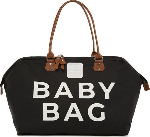 Baby Bag Baskılı Bebek Bakım Çantası Siyah