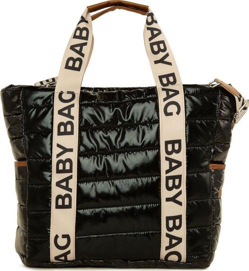 Baby Bag Kolonlu Nakışlı Puf Anne Bebek Çantası Siyah