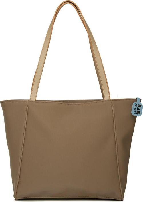 Biye Detaylı Saten Tote Çanta Vizon