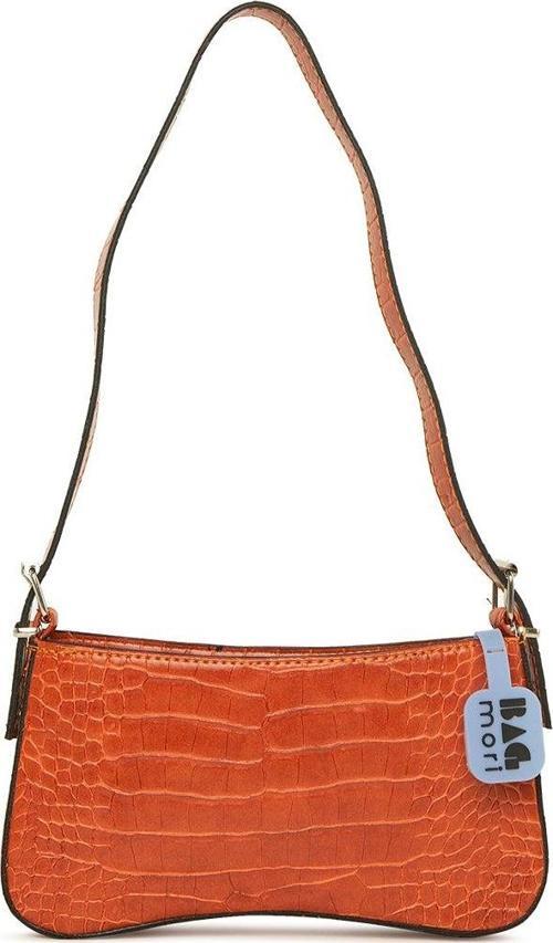 Kalıp El Tutmalı Kroko Baget Turuncu
