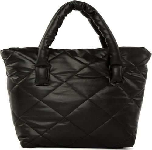 Kapitone Şişme Çanta Siyah