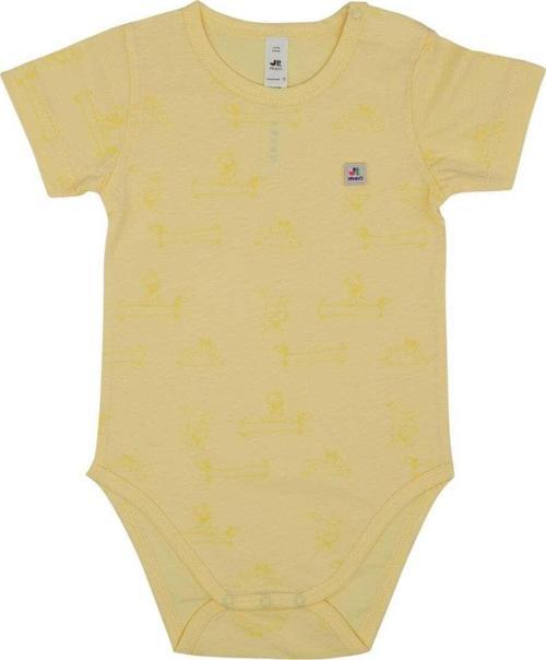 Jrmori Mr.J & Ms.R Baskılı Omuz Çıtçıtlı Kısa Kollu Body Sarı