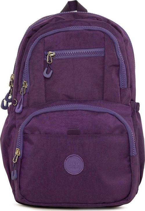 Oturtma Çok Cepli Logolu Paraşüt Sırt Çantası Mor