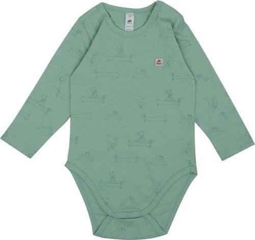 Jrmori Mr.J & Ms.R Baskılı Omuz Çıtçıtlı Uzun Kollu Body Yeşil