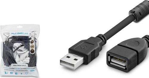 HDX7542 USB-A (F) - USB-A (M) 3mt USB Uzatma Kablosu - Siyah