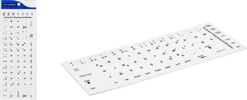 HDX8254B Türkçe-F Büyük Klavye Etiketi - Beyaz