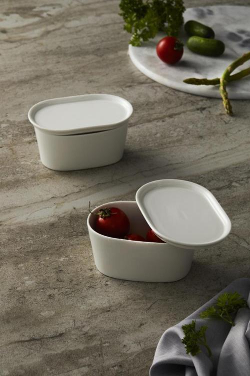 Be Original Pera 13Cm 2'Li Oval Kapaklı  Fırın & Saklama Kabı