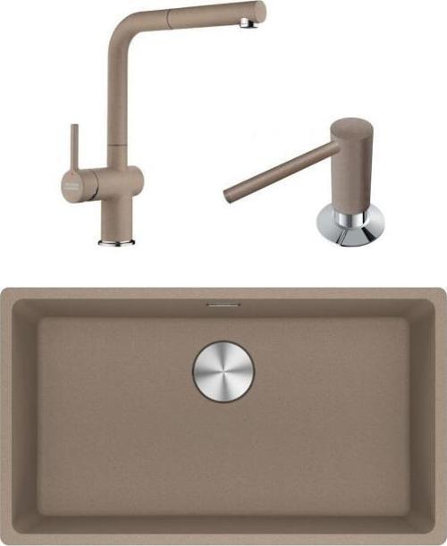 MRG 110-72 Eviye, Active Plus Spiralli Armatür, Sıvı Sabunluk Oyster Üçlü Set