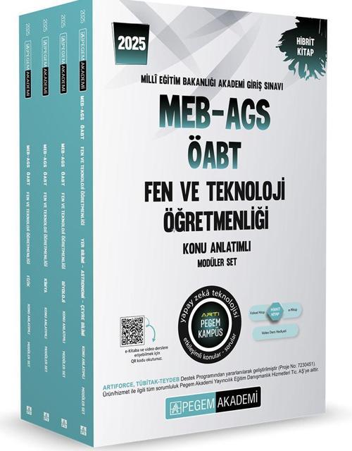 2025 MEB-AGS-ÖABT Fen Bilimleri Öğretmenliği Konu Anlatımlı (4 Kitap)