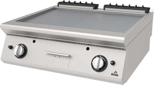 AGI-673 ND CR Izgara Setüstü Yarı Oluklu Yarı Düz Krom 600x730x300 mm Lpg/Ng