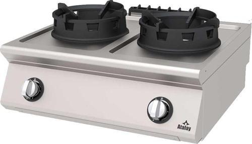 AWO-873 Wok Ocak Setüstü Çi·ft Bekli· 800x730x300 mm Lpg/Ng