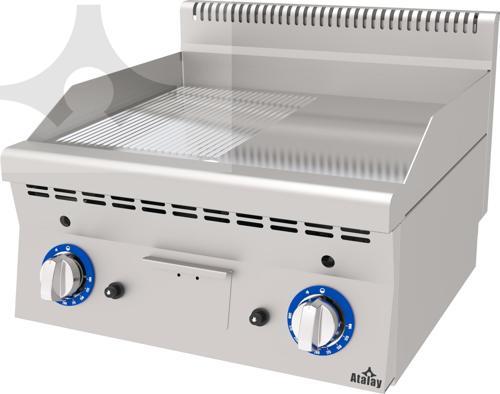 AGI-660/ ND CR Gazlı Nervürlü+Düz Izgara 600x600x300 mm