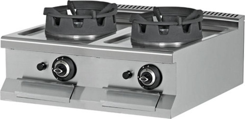 9WK020 2 Brulörlü Gazlı Wok Ocağı - Doğalgazlı