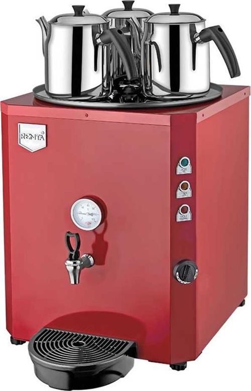 Jumbo Çay Makinesi 40 litre 3 demlik dahil Şamandıralı (Şebeke) Kırmızı