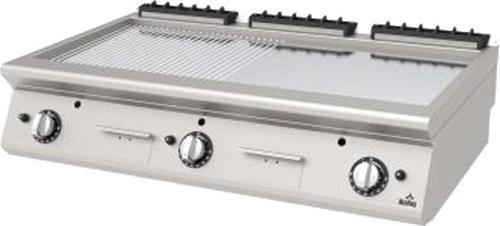 AGI-1273 ND CR Izgara Setüstü Yarı Oluklu Yarı Düz Krom 1200x730x300 mm Lpg/Ng