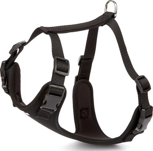Havalı Ped Dokuma Köpek Göğüs Tasması 45/55 cm Siyah