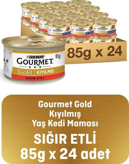 Kıyılmış Sığır Etli Kedi Konservesi 85 gr 24 Adet