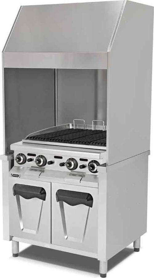 EMP.OCG.020-W Paslanmaz Duvar Tip Gazlı Sulu Izgara (120 Cm Izgara) - Doğalgazlı