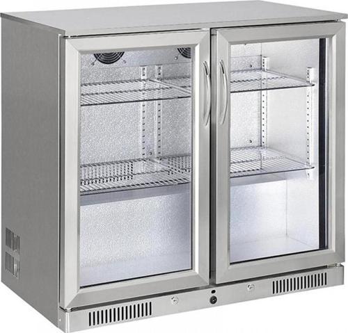 SBC-250 Bar Arkası Şişe Soğutucu - 2 Çarpma Kapaklı - krom