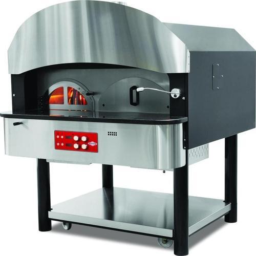 EMP.SPO.05-NG Gazlı ve Odunlu Döner Tabanlı Pizza Fırını 6 Pizza Kapasiteli - Doğalgazlı