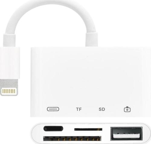 iPhone X 11 12 13 Pro Plus Kart Okuyucu Kamera Bağlantı Kiti Şarj