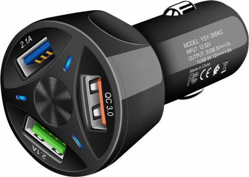 3 Usb Qualcomm Quick QC 3.0 7A Hızlı Araç Şarj Aleti Cihazı