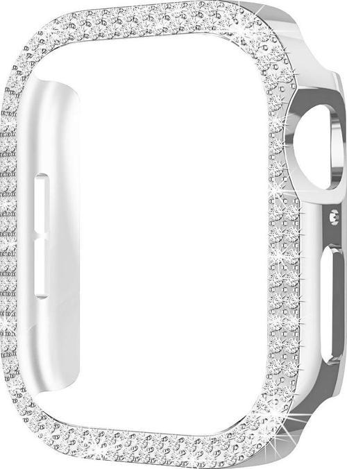 Apple Watch 10. Nesil 46mm Uyumlu Parlak Taşlı 360 Tam Koruma Kapak Kılıf