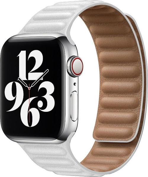 Apple Watch 7 8 9 10 Seri 40 41 42mm Uyumlu Leather Link Kordon