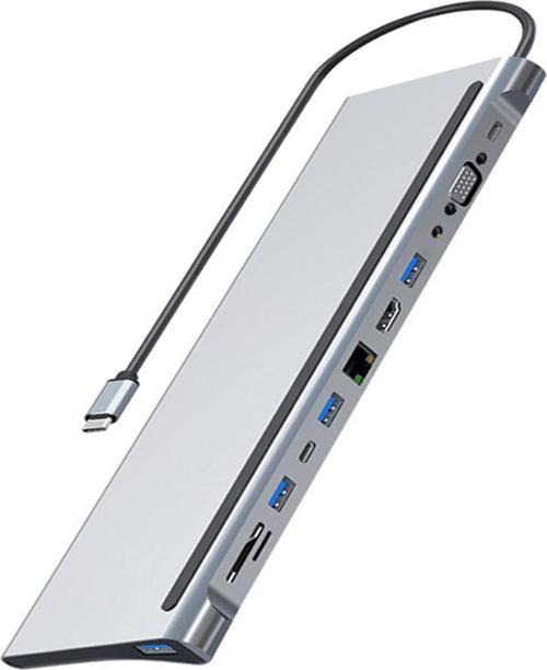 Notebook Dock Station Usb 3.1 Type C Uhd 4k Hdmı Minidp Vga Audio