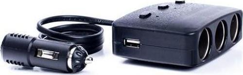 Araç İçin Çakmak Çoklayıcı Çoğaltıcı 3 Çakmak 2 Usb Soket Oto
