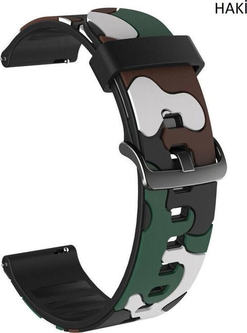 Samsung Gear S3 Gear Watch 3 45mm Kamuflaj Uyumlu Kordon Kayış 22mm