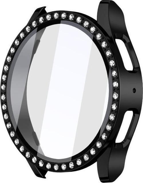 Samsung Galaxy Watch 4 5 6 7 FE 40mm Uyumlu Parlak Taşlı Ekran Kasa Kılıf Koruyucu