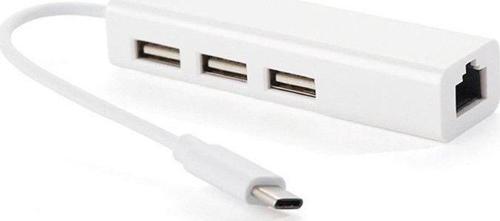 USB-C 3.1 Type-C 3 Port Usb 3.0 ve RJ45 Yüksek Hızlı Ethernet