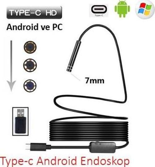 Type- C 3.1 Endoskop Yılan Android Kamera Sert Kablolu 10 Metre