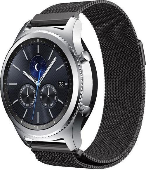 Samsung Gear Watch 3 41mm Active 2 40 44mm Uyumlu Metal Hasır Kordon 20mm