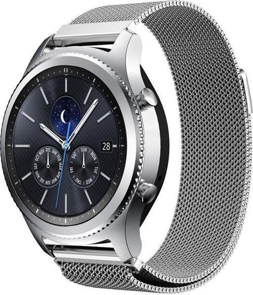 Samsung Gear Watch 3 41mm Active 2 40 44mm Uyumlu Metal Hasır Kordon 20mm