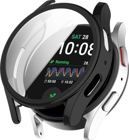 Samsung Galaxy Watch 7 40mm Uyumlu Kasa Ekran Koruyucu 360 Tam Koruma Kılıf Kapak