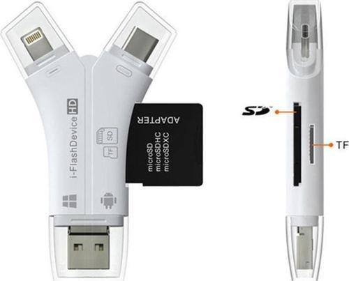 Type-C iPhone Micro Usb Kart Okuyucu SD Multi 4in1
