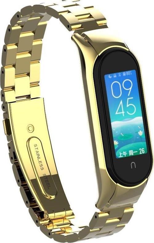 Xiaomi Mi Band 5 Mi Band 6 Uyumlu Çelik Steel Kordon Kayış